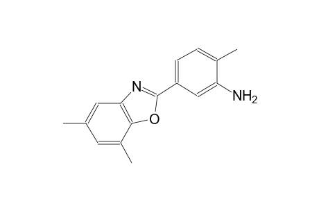 benzenamine, 5-(5,7-dimethyl-2-benzoxazolyl)-2-methyl-