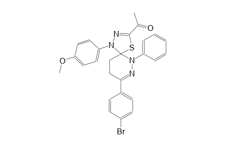 1-[8-(4-bromophenyl)-1-(4-methoxyphenyl)-6-phenyl-4-thia-1,2,6,7-tetraazaspiro[4.5]deca-2,7-dien-3-yl]ethanone