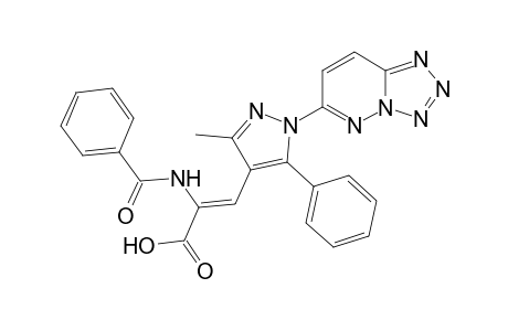 (Z)-2-(Benzoylamino)-3-[3-methyl-1-(tetrazolo[1,5-b]pyridazin-6-yl)-5-phenyl-1H-pyrazol-4-yl]propenoic acid