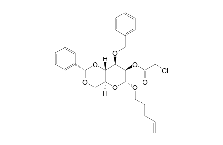 PENTENYL-2-O-(CHLOROACETYL)-3-O-BENZYL-4,5-O-BENZYLIDENE-ALPHA-D-MANNOPYRANOSIDE