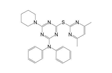 1,3,5-triazin-2-amine, 4-[(4,6-dimethyl-2-pyrimidinyl)thio]-N,N-diphenyl-6-(1-piperidinyl)-