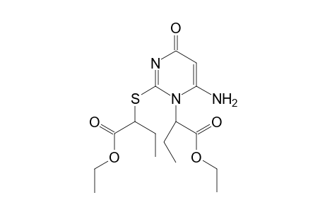 Ethyl 2-[6-amino-2-(1-ethoxycarbonylpropylsulfanyl)-4-oxo-pyrimidin-1-yl]butanoate