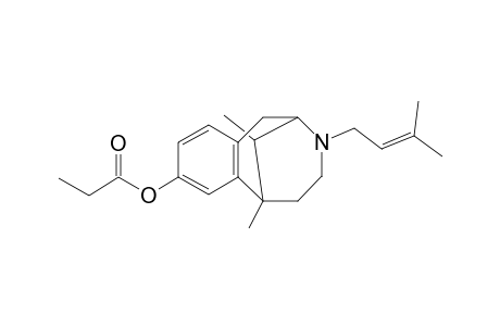 1,2,3,4,5,6-hexahydro-6,11-dimethyl-3-(3-methyl-2-butenyl)-8-ethylcarbaryloxy-2,6-methano-3-benzazocine