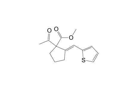 (E)-methyl 1-acetyl-2-(thiophen-2-ylmethylene)cyclopentanecarboxylate