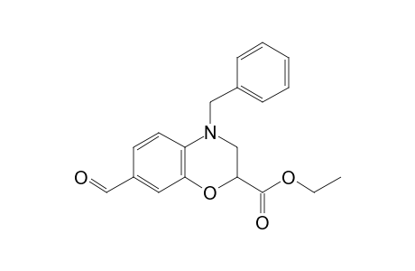 4-(benzyl)-7-formyl-2,3-dihydro-1,4-benzoxazine-2-carboxylic acid ethyl ester
