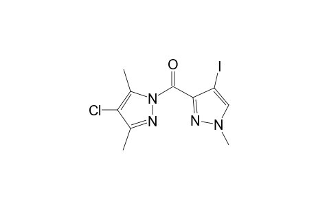 4-Chloro-1-[(4-iodo-1-methyl-1H-pyrazol-3-yl)carbonyl]-3,5-dimethyl-1H-pyrazole