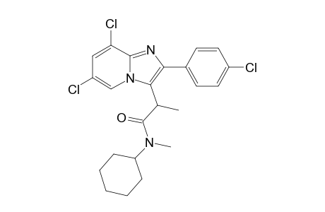 N-cyclohexyl-N-methyl-2-[6',8'-dichloro-2'-(p-chlorophenyl)imidazo[1,2-a]pyridin-3'-yl]-propanamide