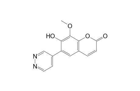 7-Hydroxy-8-methoxy-6-(4'-pyridazinyl)coumarin