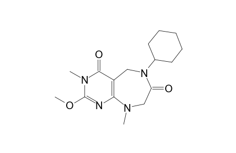 6-Cyclohexyl-2-methoxy-3,9-dimethyl-5,6,8,9-tetrahydro-3H-pyrimido[4,5-e][1,4]diazepine-4,7-dione