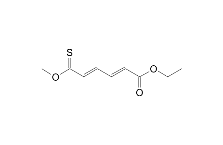 (2E,4E)-6-methoxy-6-thioxo-hexa-2,4-dienoic acid ethyl ester