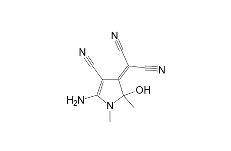 Propanedinitrile, 2-(5-amino-4-cyano-1,2-dihydro-2-hydroxy-1,2-dimethyl-3H-pyrrol-3-yliden)-