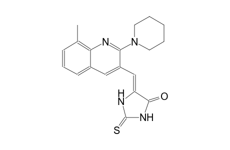 (5Z)-5-{[8-methyl-2-(1-piperidinyl)-3-quinolinyl]methylene}-2-thioxo-4-imidazolidinone