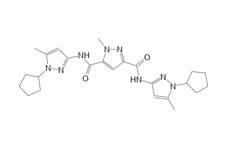 1H-pyrazole-3,5-dicarboxamide, N~3~,N~5~-bis(1-cyclopentyl-5-methyl-1H-pyrazol-3-yl)-1-methyl-