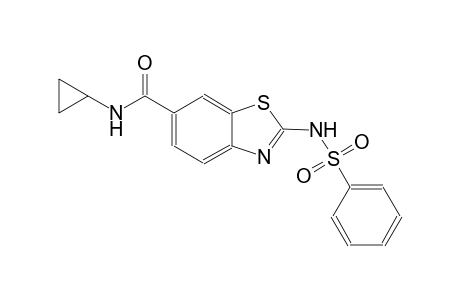 6-benzothiazolecarboxamide, N-cyclopropyl-2-[(phenylsulfonyl)amino]-