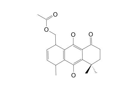 9,10-DIHYDROXY-8-(ACETOXYMETHYL)-4,4,5-TRIMETHYL-3,4,5,8-TETRAHYDRO-1(2H)-ANTHRACENONE