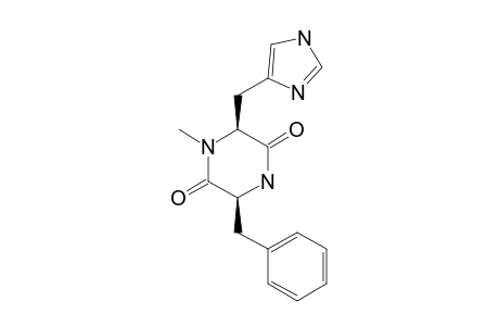 (3S,CIS)-6-(1H-IMIDAZOL-4-YL-METHYL)-1-METHYL-3-(PHENYLMETHYL)-PIPERAZINE-2,5-DION