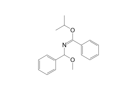 Benzenecarboximidic acid, N-(methoxyphenylmethyl)-, 1-methylethyl ester