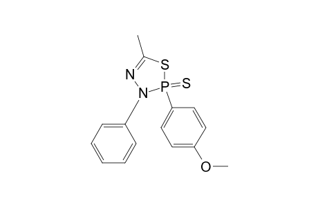 1,3,4,2-Thiadiazaphosphole, 2,3-dihydro-2-(4-methoxyphenyl)-5-methyl-3-phenyl-, 2-sulfide