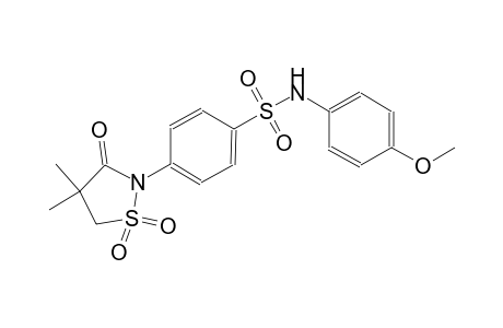 benzenesulfonamide, 4-(4,4-dimethyl-1,1-dioxido-3-oxo-2-isothiazolidinyl)-N-(4-methoxyphenyl)-