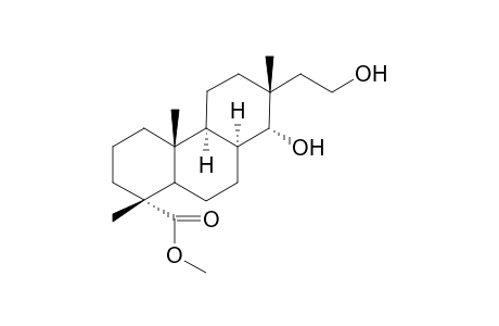 Methyl 14.alpha.,16-dihydroxyandrostan-18-isopimarate