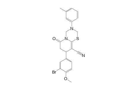 2H,6H-pyrido[2,1-b][1,3,5]thiadiazine-9-carbonitrile, 8-(3-bromo-4-methoxyphenyl)-3,4,7,8-tetrahydro-3-(3-methylphenyl)-6-oxo-
