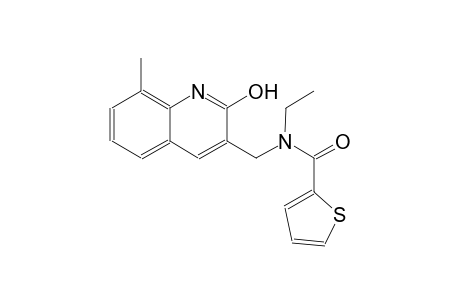 N-ethyl-N-[(2-hydroxy-8-methyl-3-quinolinyl)methyl]-2-thiophenecarboxamide