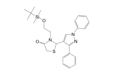 2-(1,3-Diphenyl-1H-pyrazol-4-yl)-3-(2-hydroxyethyl)-1,3-thiazolidin-4-one, tert-butyldimethylsilyl ether