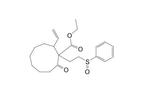 Ethyl ester of 2-Oxo-1-(2-(phenylsulfinyl)ethyl)-9-vinyl-cyclononancarboxylic acid