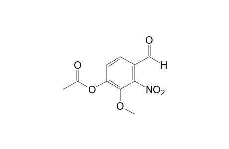 4-hydroxy-2-nitro-m-anisaldehyde, acetate