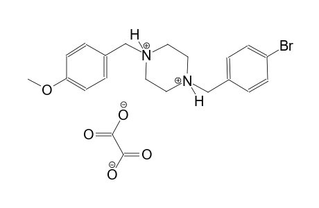 1-(4-bromobenzyl)-4-(4-methoxybenzyl)piperazinediium oxalate
