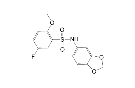 Benzenesulfonamide, N-(1,3-benzodioxol-5-yl)-5-fluoro-2-methoxy-