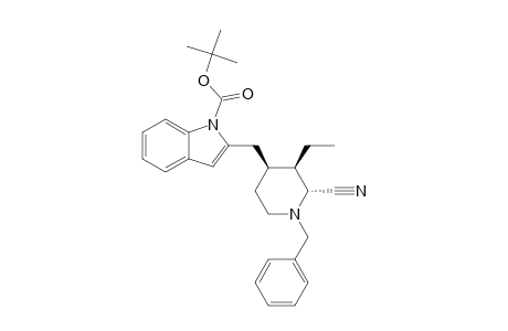 2-[(1-BENZYL-R-2-CYANO-T-3-ETHYL-T-4-PIPERIDYL)-METHYL]-1-(TERT.-BUTOXYCARBONYL)-INDOLE