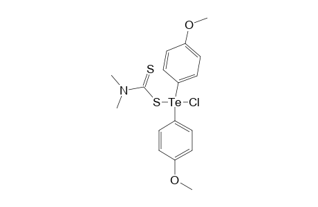 CHLORODIMETHOXYPHENYL-(N,N-DIMETHYLDITHIOCARBAMATO)-TELLURIUM(IV)