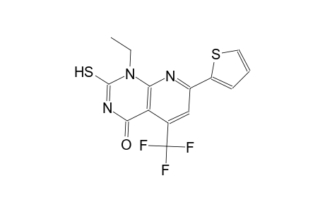 pyrido[2,3-d]pyrimidin-4(1H)-one, 1-ethyl-2-mercapto-7-(2-thienyl)-5-(trifluoromethyl)-