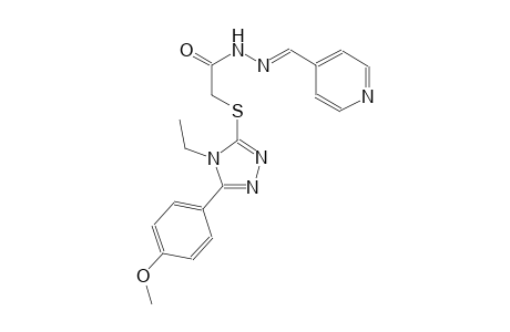 2-{[4-ethyl-5-(4-methoxyphenyl)-4H-1,2,4-triazol-3-yl]sulfanyl}-N'-[(E)-4-pyridinylmethylidene]acetohydrazide