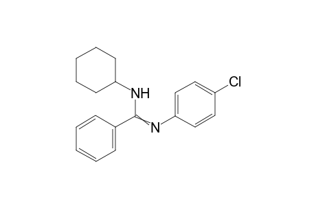 N'-(4-Chlorophenyl)-N-cyclohexylbenzimidamide