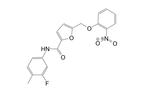 N-(3-fluoro-4-methylphenyl)-5-[(2-nitrophenoxy)methyl]-2-furamide