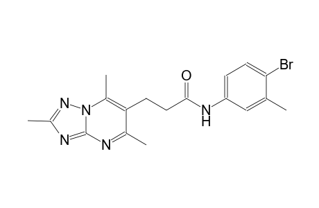 [1,2,4]triazolo[1,5-a]pyrimidine-6-propanamide, N-(4-bromo-3-methylphenyl)-2,5,7-trimethyl-