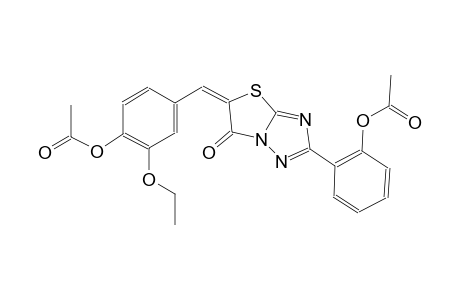 2-{(5E)-5-[4-(acetyloxy)-3-ethoxybenzylidene]-6-oxo-5,6-dihydro[1,3]thiazolo[3,2-b][1,2,4]triazol-2-yl}phenyl acetate
