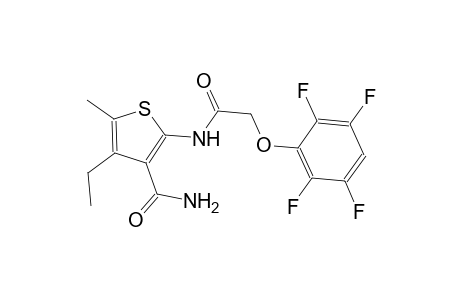 4-ethyl-5-methyl-2-{[(2,3,5,6-tetrafluorophenoxy)acetyl]amino}-3-thiophenecarboxamide