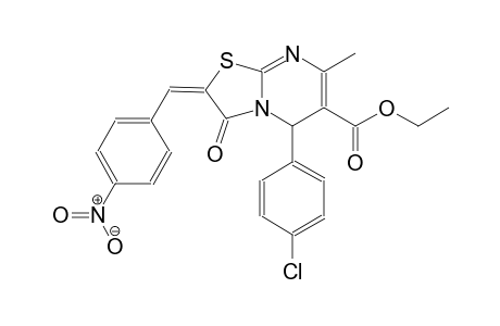 ethyl (2E)-5-(4-chlorophenyl)-7-methyl-2-(4-nitrobenzylidene)-3-oxo-2,3-dihydro-5H-[1,3]thiazolo[3,2-a]pyrimidine-6-carboxylate