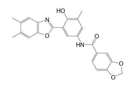 1,3-benzodioxole-5-carboxamide, N-[3-(5,6-dimethyl-2-benzoxazolyl)-4-hydroxy-5-methylphenyl]-