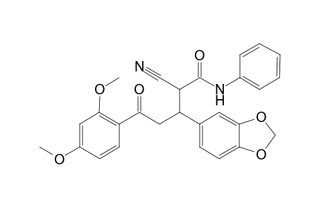 3-(3,4-Methylenedioxyphenyl)-5-(2,4-dimethoxyphenyl)-2-(N-phenylcarbamido)-5-oxopentanocarbonitrile