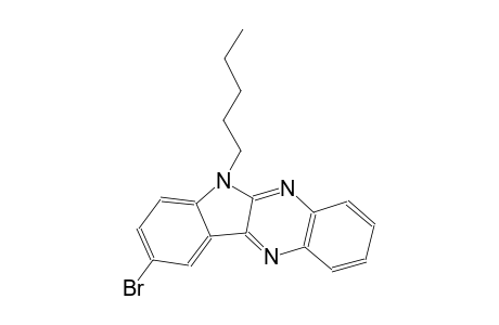 6H-indolo[2,3-b]quinoxaline, 9-bromo-6-pentyl-
