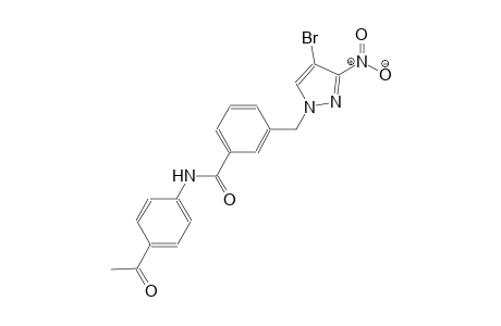 N-(4-acetylphenyl)-3-[(4-bromo-3-nitro-1H-pyrazol-1-yl)methyl]benzamide