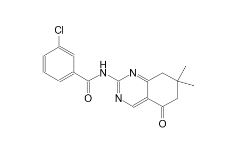 3-chloro-N-(7,7-dimethyl-5-oxo-5,6,7,8-tetrahydro-2-quinazolinyl)benzamide