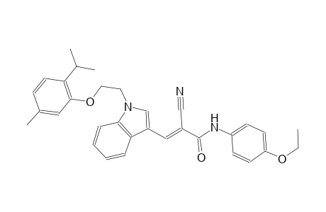 (2E)-2-cyano-N-(4-ethoxyphenyl)-3-{1-[2-(2-isopropyl-5-methylphenoxy)ethyl]-1H-indol-3-yl}-2-propenamide