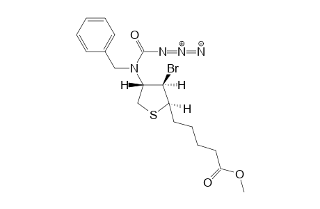 5-[(2R,3R,4S)-3-bromo-4-[carbonazidoyl-(phenylmethyl)amino]-2-thiolanyl]pentanoic acid methyl ester