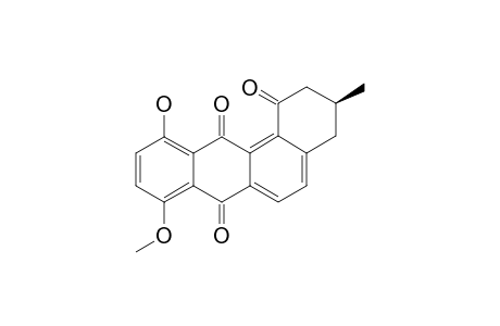 (+/-)-HATOMARUBIGIN-B;(+/-)-11-HYDROXY-8-METHOXY-3-METHYL-3,4-DIHYDROBENZO-[A]-ANTHRACENE-1,7,12(2H)-TRIONE
