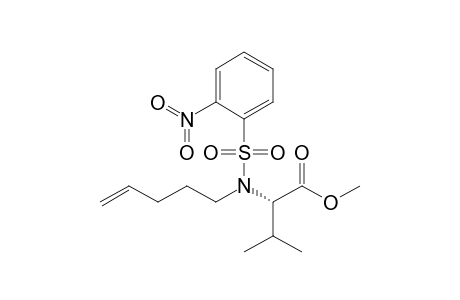 (2S)-3-methyl-2-[(2-nitrophenyl)sulfonyl-pent-4-enyl-amino]butyric acid methyl ester